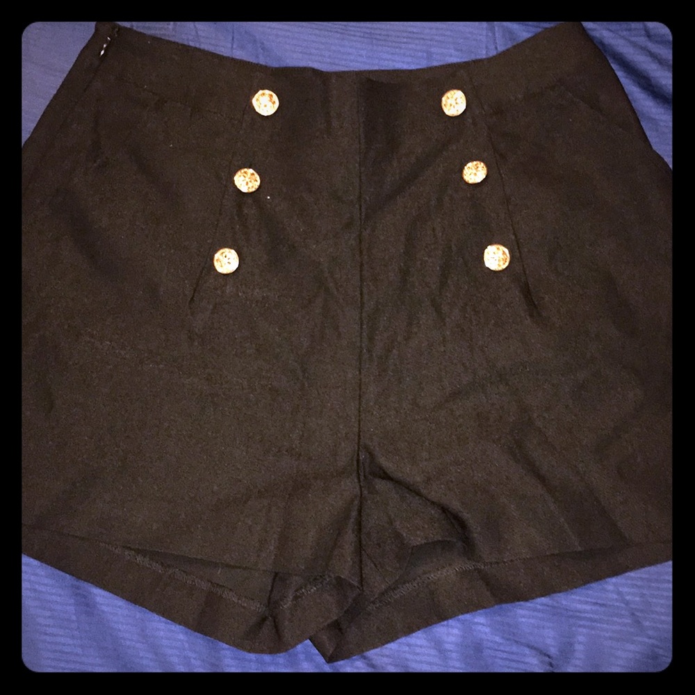 Black high waisted shorts